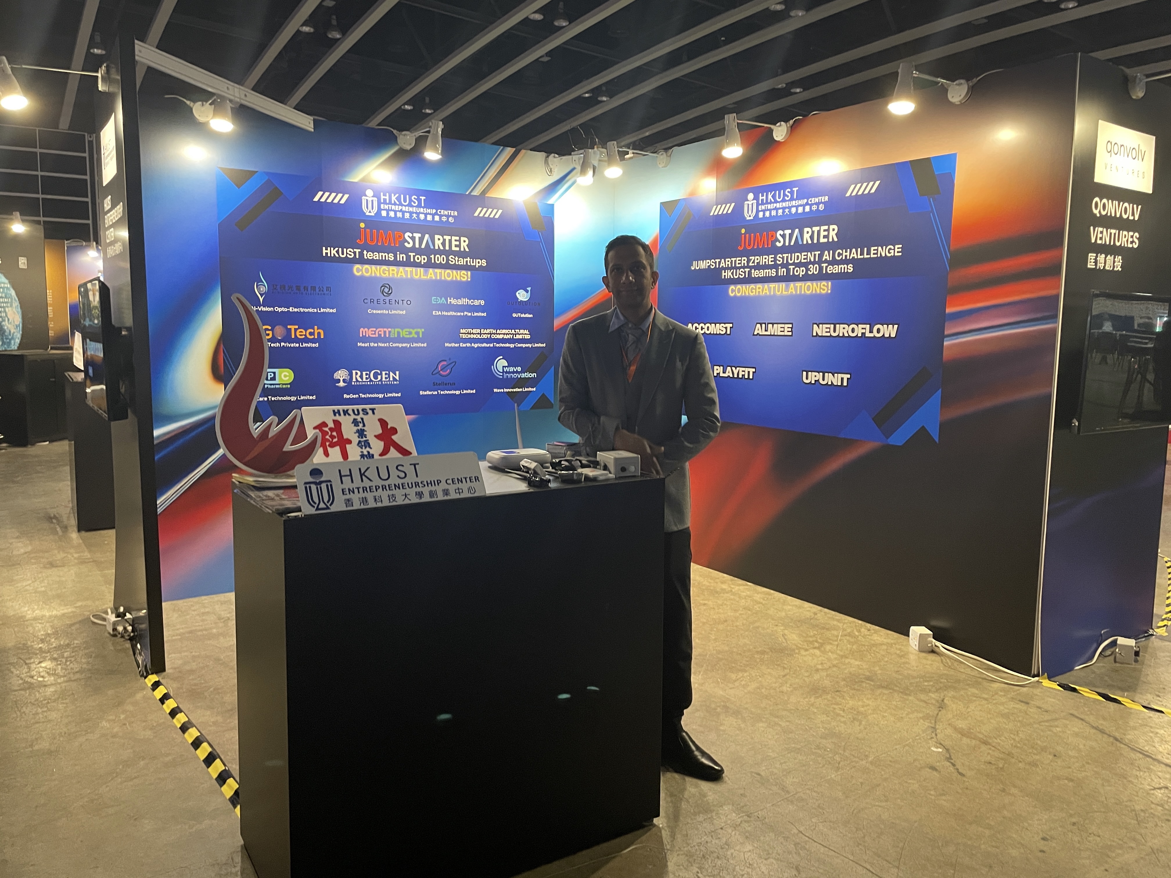 Representative from iGo Tech presenting their innovations